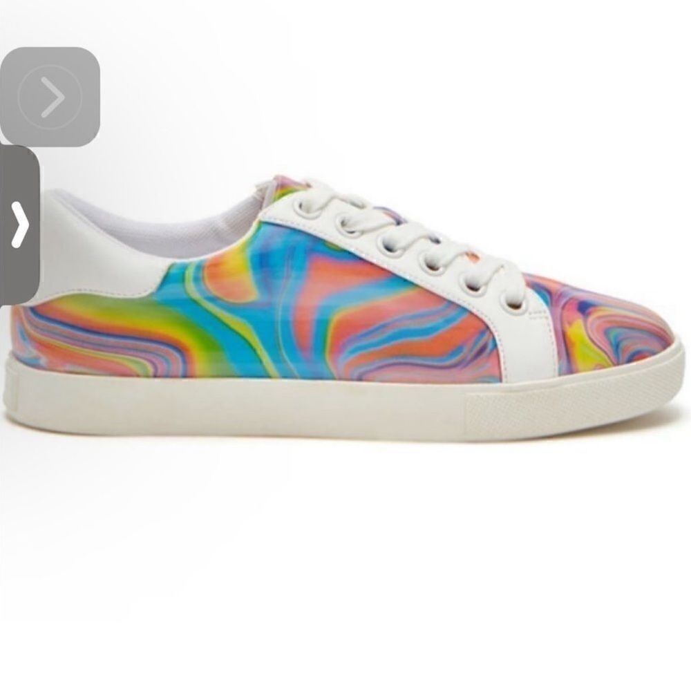 CLEARANCE!!Katy Perry Multicolor Art To Wear Fairycore Swirl Sneakers Size 6 - Picture 4 of 5